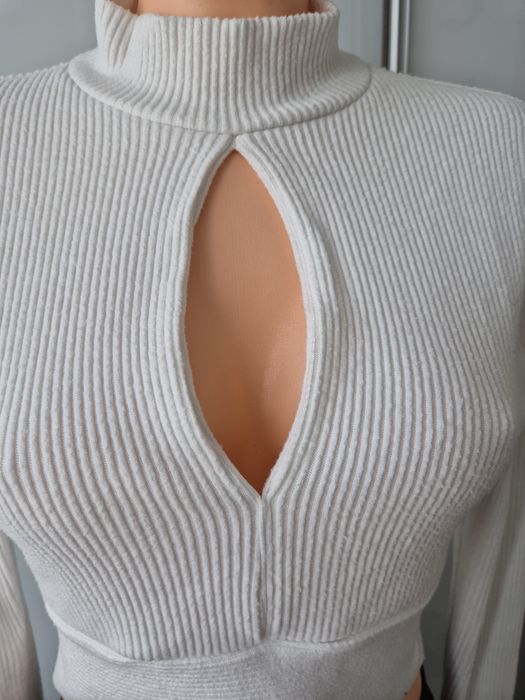 Sweter damski bluzka prążkowana Amisu L używana