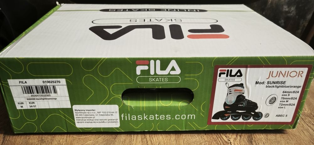 Nowe Rolki Fila Sunrise 34-37