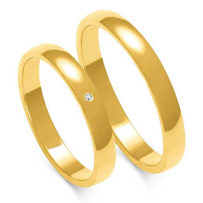 Złote Obrączki Ślubne 3mm  pr.585