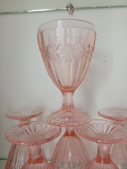 Pucharki, Wianuszek, HSG Ząbkowice, PRL szkło vintage retro