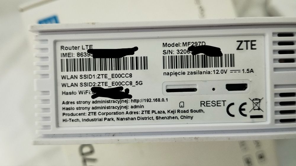 Router MF297D, na kartę SIM, 4G LTE, cat. 12 z dodatkową anteną.