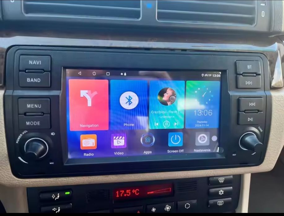 Rádio BMW E46 Android 14 com GPS (Novo)