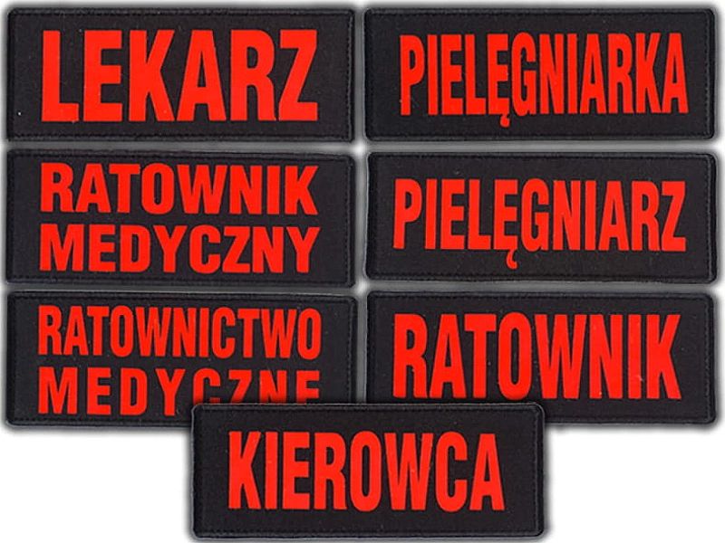 Emblemat funkcyjny FLUO na rzepie 13 x 5 cm