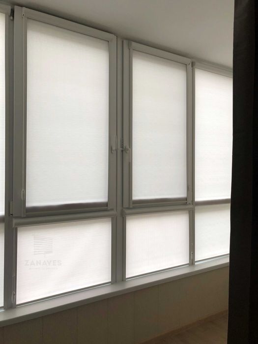 Жалюзи день ночь, ролеты, рулонні римські штори, тканинні ролети