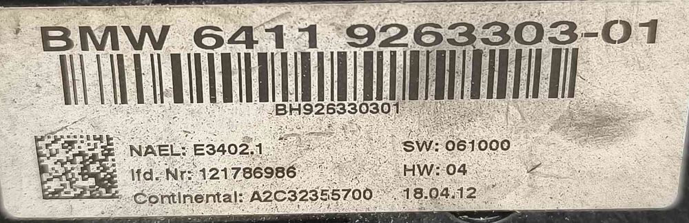 Comando Chauffage / Sofagem 64119263303-01 - BMW 3