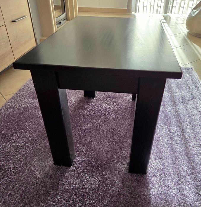 Mesa Centro madeira, pintada de preto