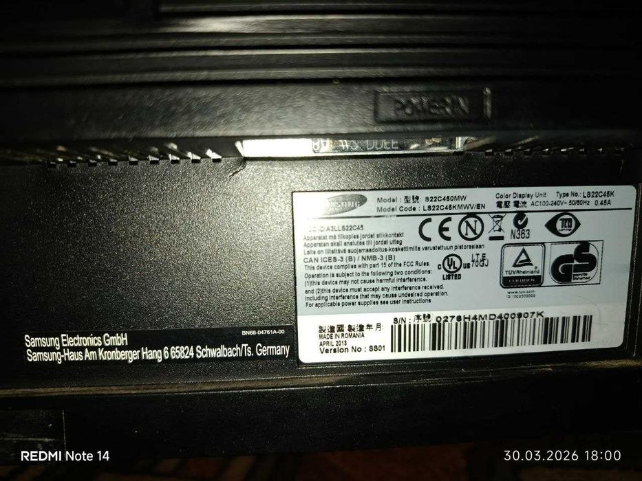 Монітор  Samsung S22B420