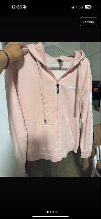 Bluza z kapturem Bench - 40/ L - jasnoróżowa