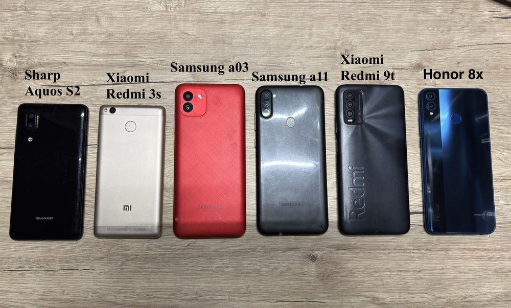Продам телефоны б/у Xiaomi, Samsung, Honor, Sharp