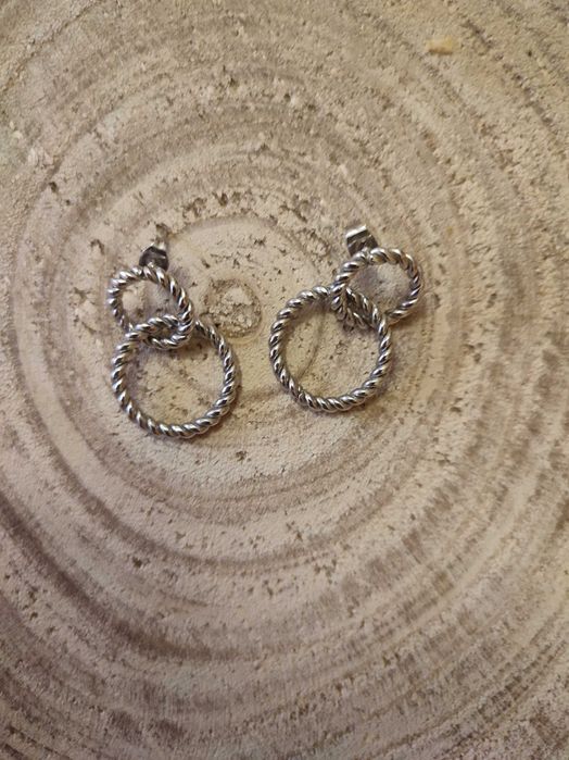 Brincos duplos em aço inoxidável