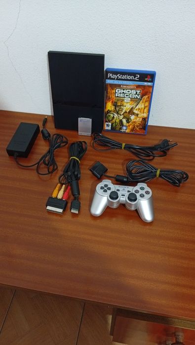 PlayStation 2 Slim Completa + Comando Sony + Cartão 8MB + Jogo
