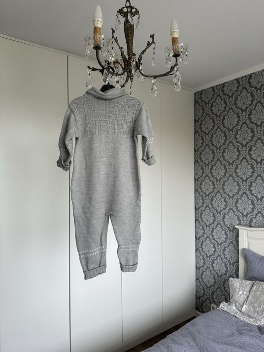 Wełniany kombinezon Merino 74 80 cm Lillelam