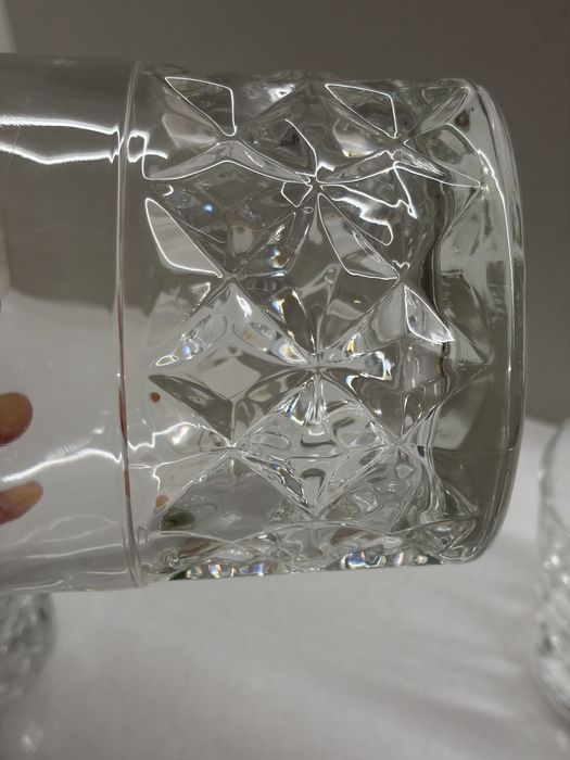 Conjunto de Whisky – 5 Copos + Balde de Gelo em Vidro Estilo Cristal