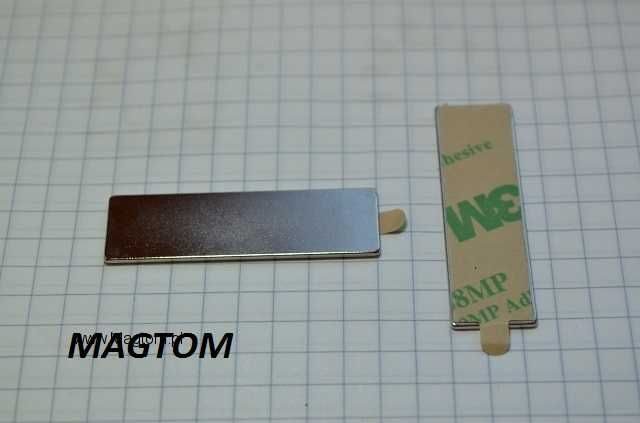 Magnes neodymowy z klejem 40x12x1 magnesy samoprzylepne z klejem 3M