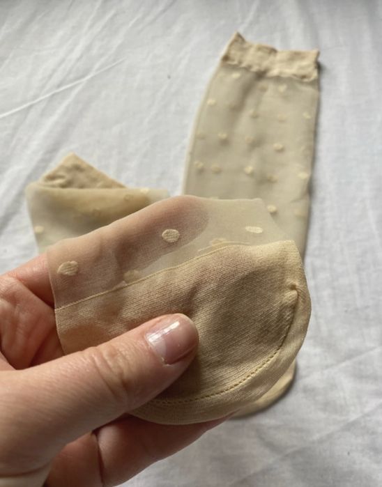 Skarpetki nylon beżowe