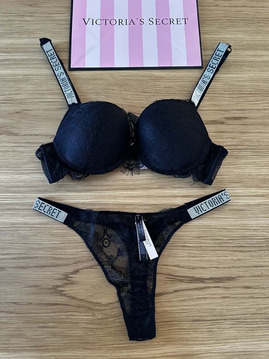 Komplet bielizny Victoria’s Secret 85B stanik + stringi B85 38B