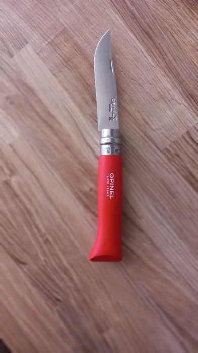 Canivete Opinel N° 8 cabo vermelho em perfeito estado