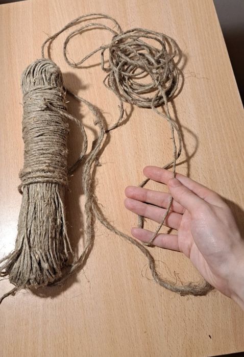 Sznurek z juty naturalny do diy w stylu boho makramowy sizal rekodzielo do ogrodu pakowania scrapbooking beżowy roślinny gruby cienki pakowy retro