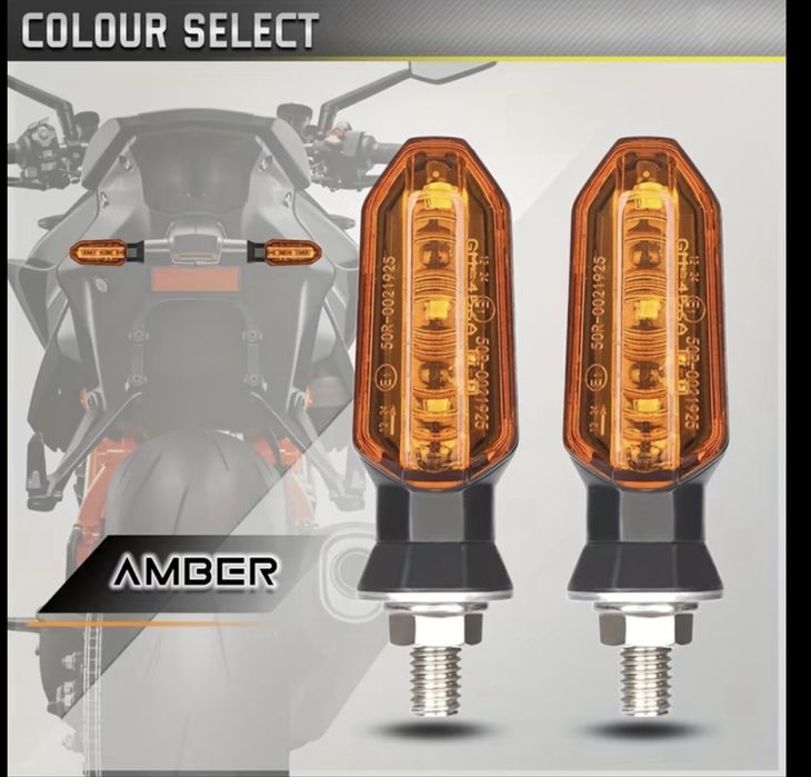 Світлодіодні поворотники для мотоцикла 12 вольт 2шт