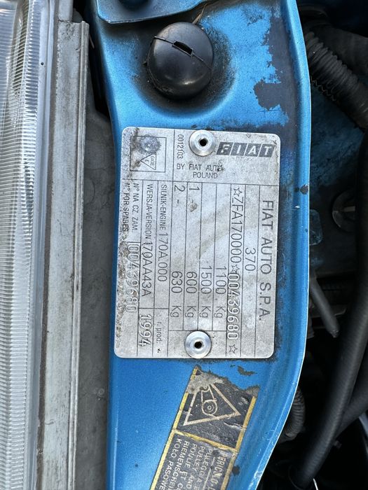 Fiat Cinquecento 700 Pierwszy Właściciel 1994 rok