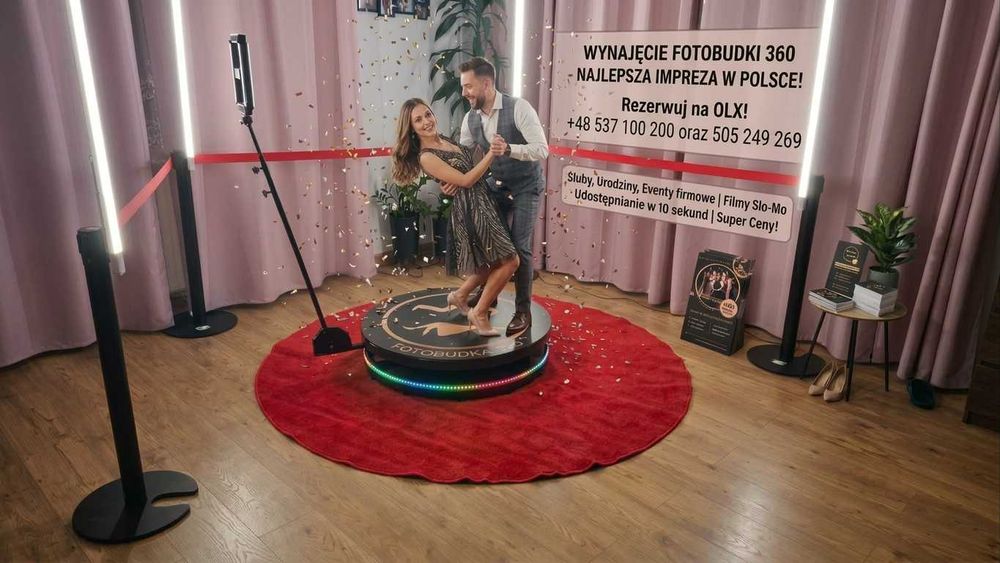 Hit Każdej Imprezy! FOTOBUDKA 360 – Wynajem | Wesele, Urodziny, Eventy