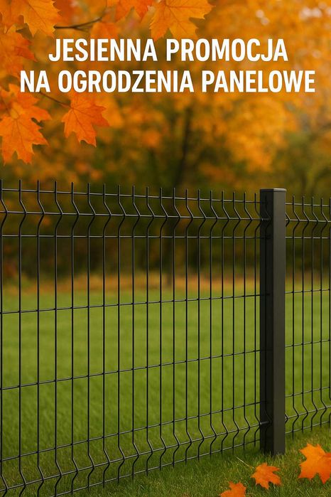 JESIENNA PROMOCJA . Kompletne Ogrodzenie Panelowe 153cm Fi5