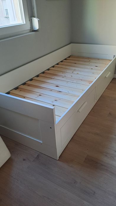 RESERVADA IKEA BRIMNES cama individual/dupla com 2 gav/2 colchões