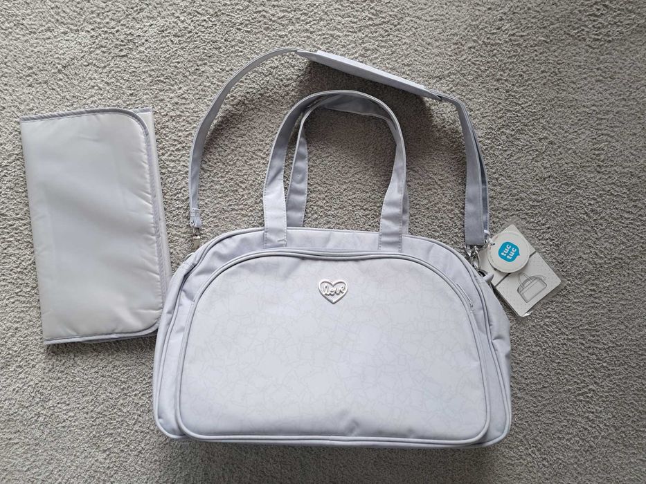 Tuc Tuc- Mala De Rua Com Muda Fraldas love Biscuit-Cor cinza - NOVA