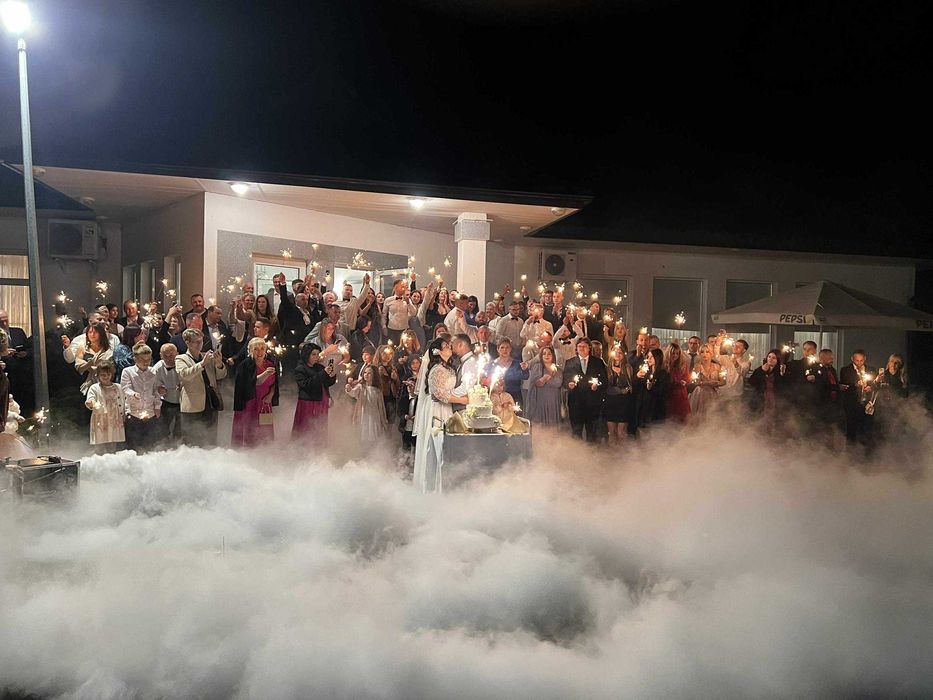 Ciężki Dym fontanna wiatraki iskier iskry fotobudka pistolet gun Co2