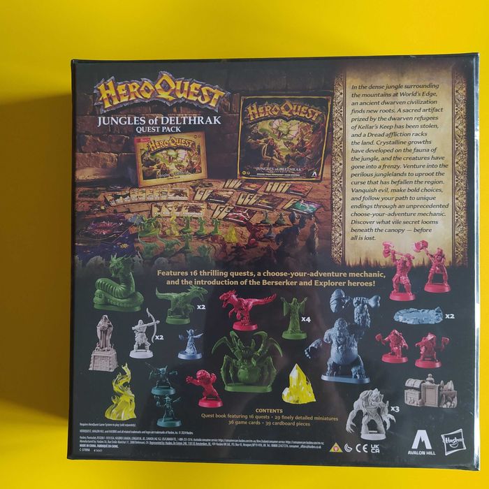 Jogo Tabuleiro Hero Quest Jungles of Delthrak Expansão