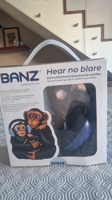 Protetores Auditivos NOVOS  BANZ Hear No Blare -  Bebés (0-3 Anos) -Az