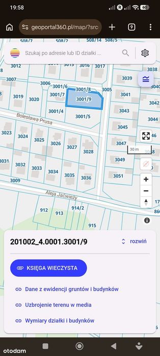 Działka budowlana 40x20 m w atrakcyjnej lokalizacji