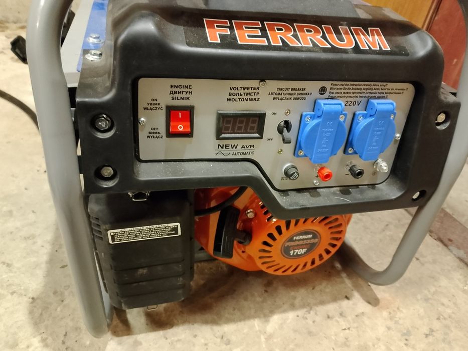 Генератор бензиновий FERRUM 3,6 кВт, FR GG 3336.  Новий.