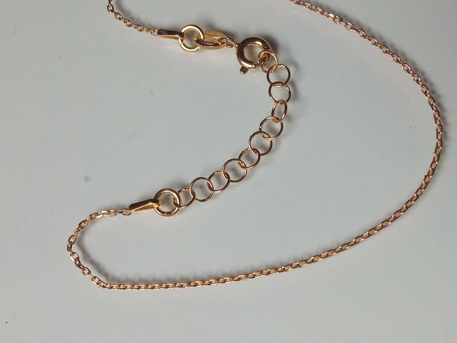 Pozłacana bransoletka 17+3 cm Splot Ankier Sterling Silver 925