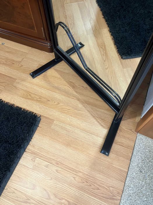 Espelho de corpo inteiro 160x60 metal preto com inclinação