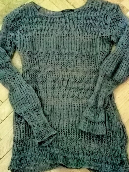 Sweterek damski, ażurowy,z wełną,cappuccino Gina tricot L