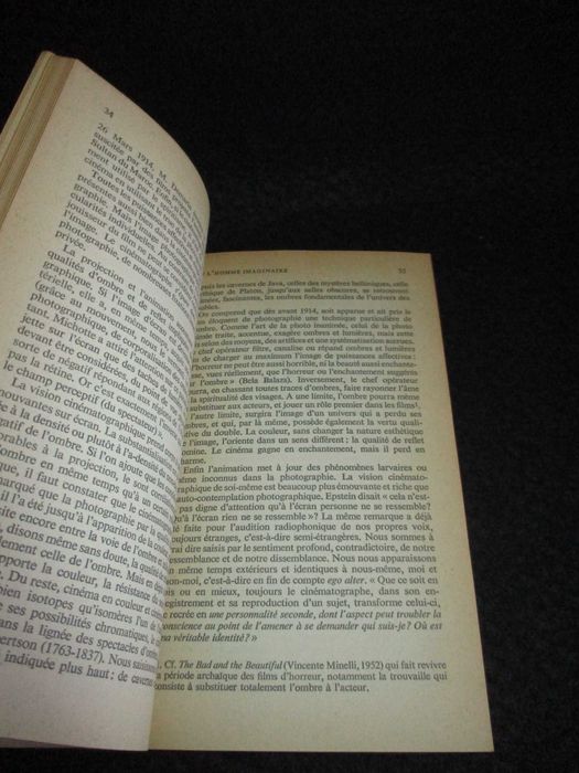 Livro Le Cinéma ou L'homme imaginaire Edgar Morin