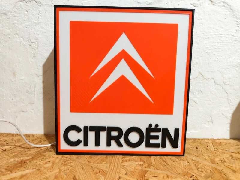 Lightbox luminaria decorativa Citroen 1985