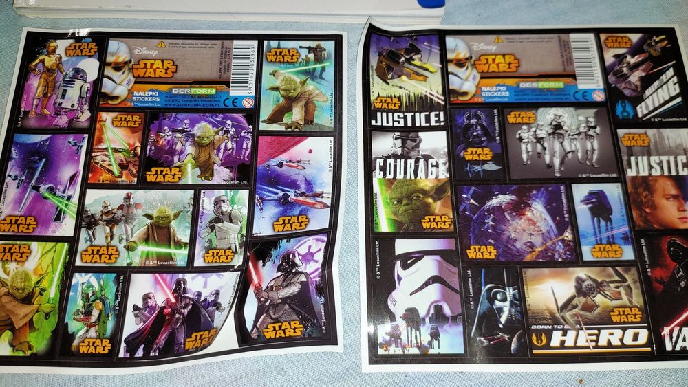 Zestaw dla fana Star Wars naklejki minizestaw karta gadżety na prezent