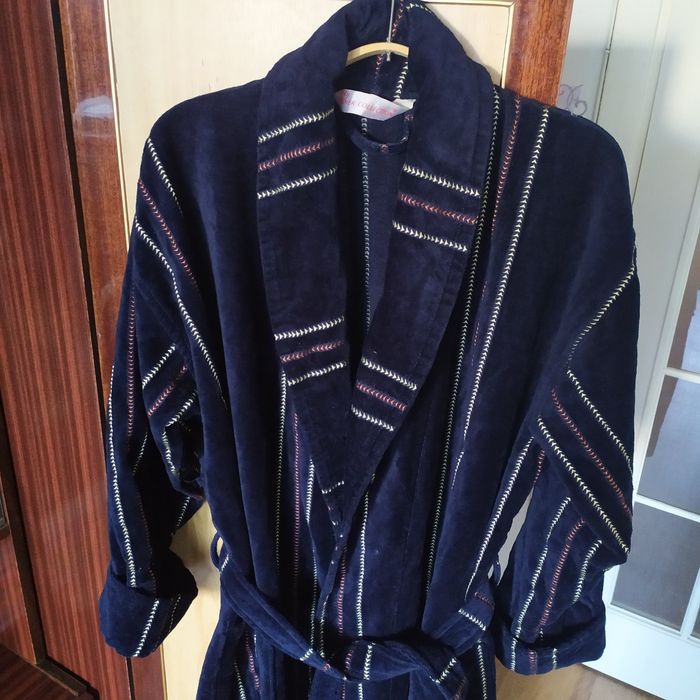 Халат чоловічий з поясом. Розмір XXL. 100% COTTON. Добрий стан. Темно-синій