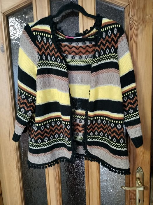 Cudny sweter,mega kolorystycznie,57 % wełny,Fighter,rozmiar XL