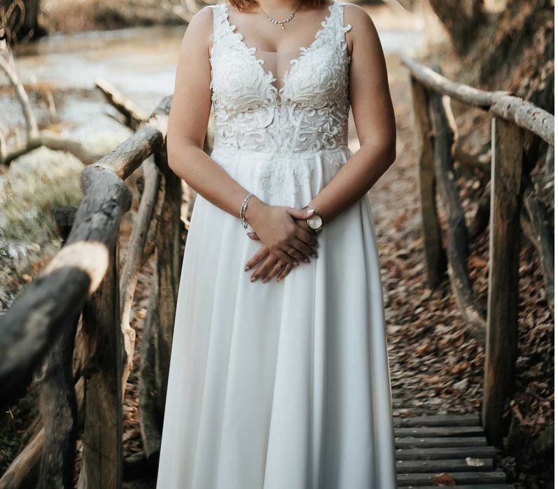 Suknia Ślubna Długa z kieszeniami