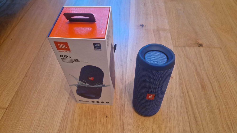 JBL Flip 4 – SUPER STAN – mało używany – pudełko + kabel