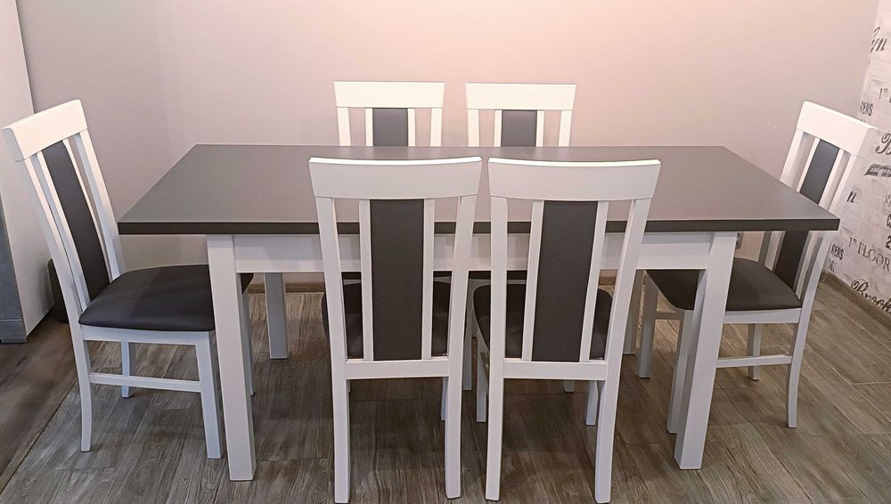 Stół rozkładany+6 krzeseł