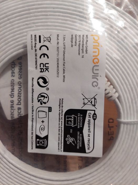 PrimeWire Ethernet kabel sieciowy 7,5m Nowy