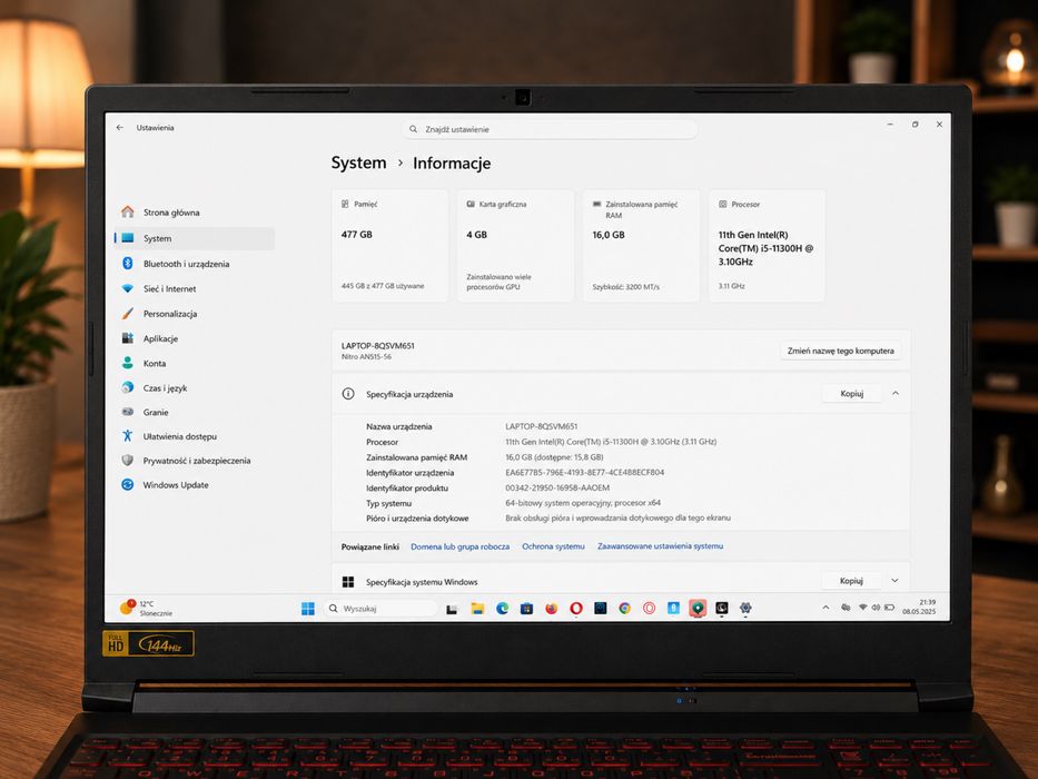 Acer Nitro 5 RTX 3050 16GB 144Hz