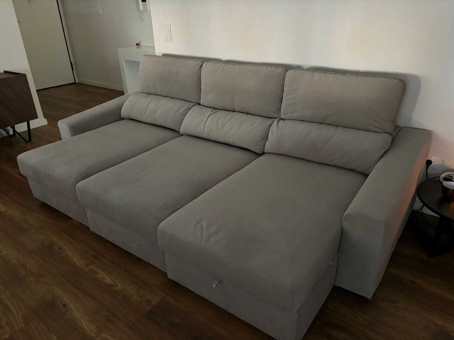 Sofá Chaise Longue (extensível /cama) c/ arrumo