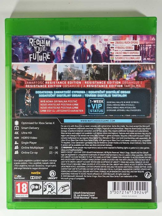 Watch Dogs Legion Resistance Edition / Xbox One|Series X /Metro Służew