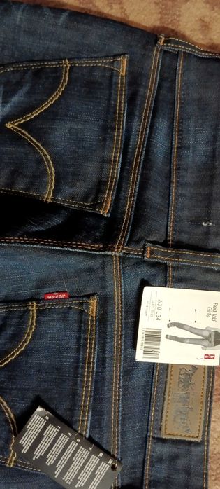 подростковые новые джинсы LEVIS 473 RED TAB W30L34 скини стрейч ВЕНГРИЯ