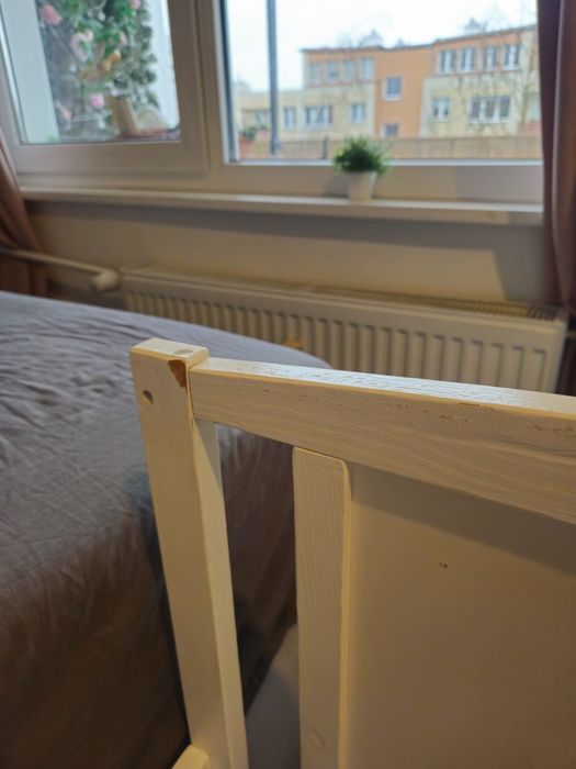 Łóżeczko łóżko dla dziecka dostawka lub wolnostojące 120x60 drewniane